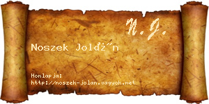 Noszek Jolán névjegykártya